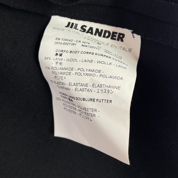 SOLD: Jil Sander Black A-Line High Waisted Wool Blend Skirt - Picture 10 of 10